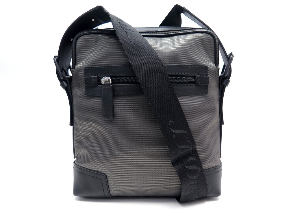 sac sacoche st dupont bandouliere en toile cuir
