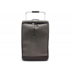 VALISE HERMES CALECHE EXPRESS TROLLEY 57CM TOILE ET CUIR GRIS LUGGAGE BAG 5970€
