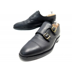 CHAUSSURES JOHN LOBB MOCASSINS BI BOUCLE WILLIAM 7.5E 41.5 CUIR NOIR SHOES 1255€