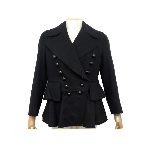 NEUF VESTE BURBERRY BLAZER COUTURIER 4051472 M 38 LAINE NOIR MANTEAU JACKET 995€