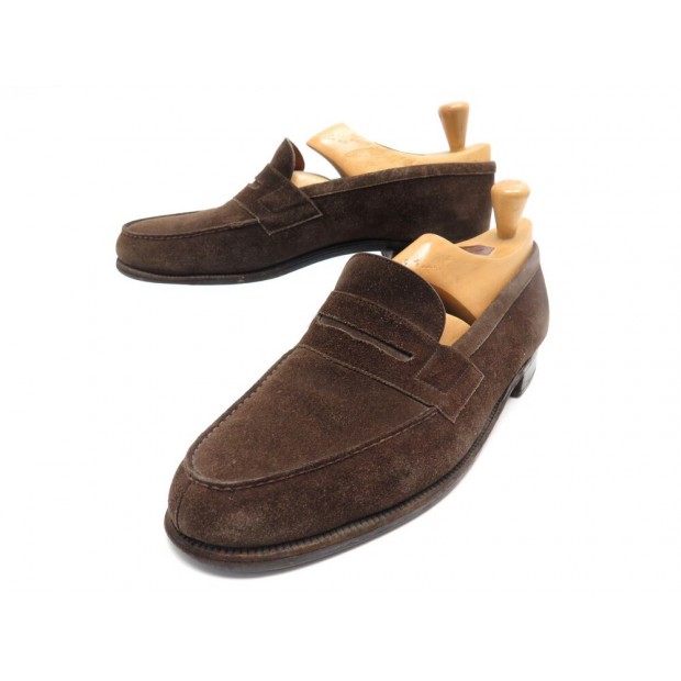 CHAUSSURES JM WESTON MOCASSINS 9E 43 L EN DAIM MARRON + EMBAUCHOIRS LOAFERS 790€