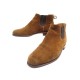 CHAUSSURES JM WESTON BOTTINES BASSES 9D 43 EN DAIM MARRONLOW BOOTS SHOES 890€