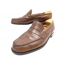 CHAUSSURES JM WESTON MOCASSINS 9D 43 CUIR GRAINE MARRON + EMBAUCHOIRS SHOES 790€