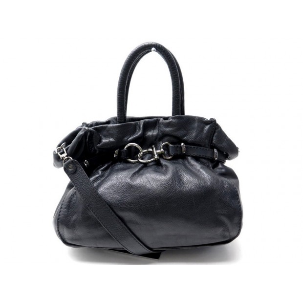 SAC A MAIN SONIA RYKIEL MARTHA EN CUIR NOIR BANDOULIERE LEATHER HAND BAG 890€