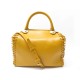 SAC A MAIN LANVIN 32 CM EN CUIR JAUNE BANDOULIERE YELLOW LEATHER HAND BAG