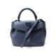 SAC A MAIN LANCEL CHARLIE PM A08370 BANDOULIERE CUIR BLEU MARINE HAND BAG 995€