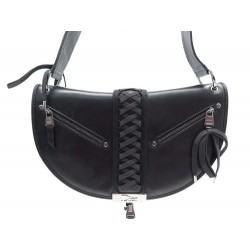 SAC A MAIN CHRISTIAN DIOR ADMIT IT LUNE CORSET LACETS CUIR NOIR HAND BAG 1100€