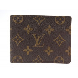 PORTEFEUILLE LOUIS VUITTON MULTIPLE M60895 EN TOILE MONOGRAM + BOITE WALLET 360€