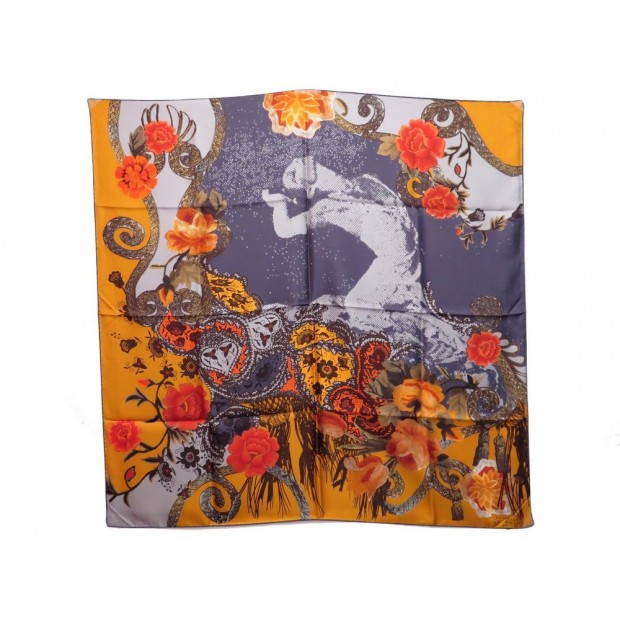 NEUF FOULARD CHRISTIAN LACROIX CARRE 90 CM EN SOIE MULTICOLORE SILK SCARF 190€