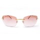 LUNETTES DE SOLEIL CARTIER EN METAL DORE + ETUI BOITE SUNGLASSES 760€