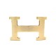 BOUCLE DE CEINTURE HERMES H EN ACIER BROSSE DORE 32MM GOLDEN BRUSHED BUCKLE BELT