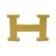 NEUF BOUCLE DE CEINTURE HERMES H POUR LIEN 32 MM EN PVD DORE GOLDEN BELT BUCKLE