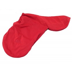 NEUF HOUSSE DE SELLE HERMES CHEVAUX EN POLYESTER ROUGE NEW RED SADDLE COVER 350€