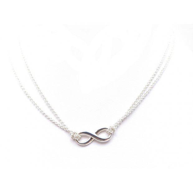 COLLIER PENDENTIF TIFFANY & CO INFINITY 40 CM EN ARGENT MASSIF 925 NECKLACE 235€