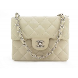 SAC A MAIN CHANEL MINI TIMELESS SQUARE EN CUIR MATELASSE BANDOULIERE PURSE 3800€