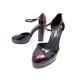 CHAUSSURES CHANEL ESCARPINS G26848 37.5 EN CUIR VERNIS PRUNE LEATHER SHOES 810€