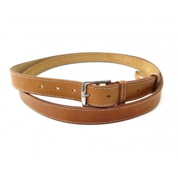 CEINTURE HERMES ETRIVIERE DOUBLE TOUR T80 CUIR BARENIA MARRON LEATHER BELT 790€