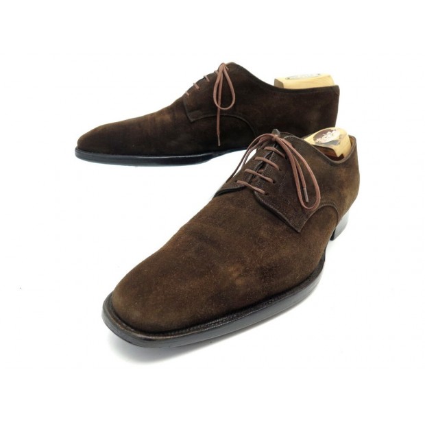 CHAUSSURES JM WESTON DERBY BEAUBOURG 636 9.5E 43.5 EN DAIM MARRON SHOES 850€