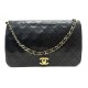 VINTAGE SAC A MAIN CHANEL TIMELESS RABAT BANDOULIERE CUIR MATELASSE NOIR 4900€