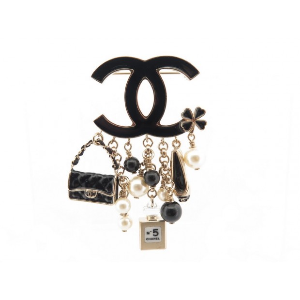 NEUF BROCHE CHANEL LOGO CC LOGO CC CHARMS SAC TIMELESS NUMERO 5 DORE NEW BROOCH