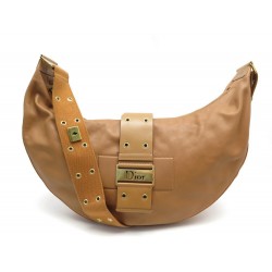 SAC A MAIN CHRISTIAN DIOR STREET CHIC HOBO BANDOULIERE EN CUIR CAMEL HAND BAG