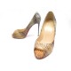 CHAUSSURES CHRISTIAN LOUBOUTIN ESCARPINS NEW VERY PRIVE 37 CUIR PYTHON 1550€