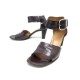 CHAUSSURES HERMES SANDALES A TALONS 37 EN CUIR MARRON LEATHER SANDAL SHOES 750€