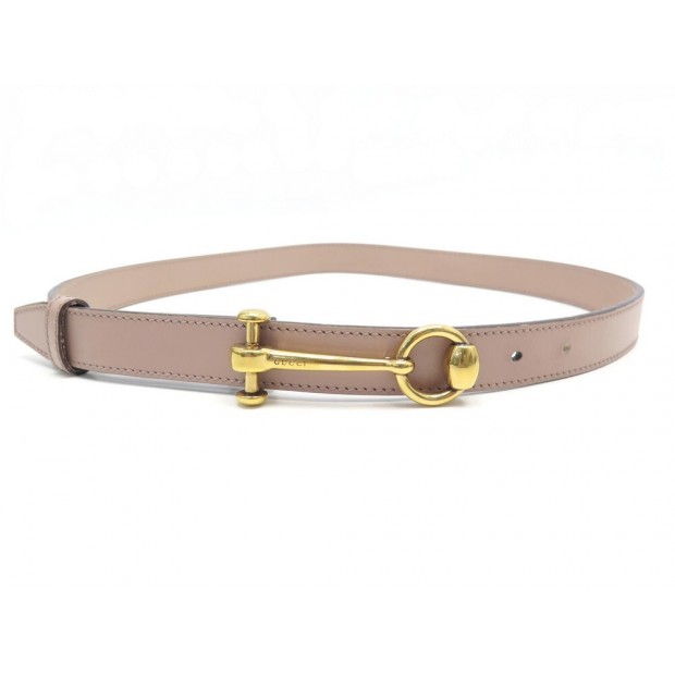 CEINTURE GUCCI MORS 309898 TAILLE 90 CUIR ROSE +BOITE HORSEBIT LEATHER BELT 330€