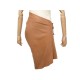 JUPE HERMES ASYMETRIQUE EN CUIR CAMEL MARRON M 38 LEATHER SKIRT 3500€