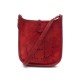 SAC A MAIN HERMES MINI EVELYNE 16 EN DAIM ROUGE BANDOULIERE SUEDE CLUTCH BAG