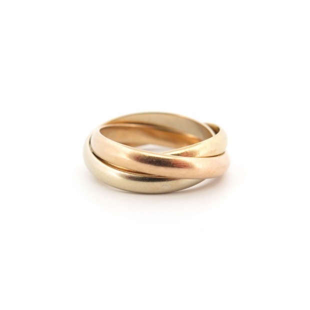 BAGUE CARTIER TRINITY PM 3 ORS TAILLE 44 OR JAUNE ROSE BLANC 18K GOLD RING 1050€