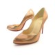 NEUF CHAUSSURES CHRISTIAN LOUBOUTIN ESCARPINS 39 EN CUIR BRONZE PUMP SHOES 595€