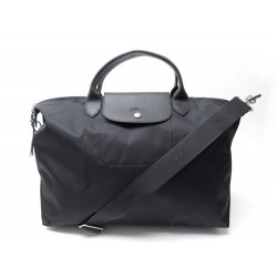 NEUF SAC A MAIN LONGCHAMP PLIAGE NEO L L1630598 BANDOULIERE TOILE NOIR BAG 170€