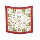 FOULARD HERMES HERBIER DE GAVARNIE PERRIERE CARRE SOIE BROCHEE ROUGE SCARF 350€