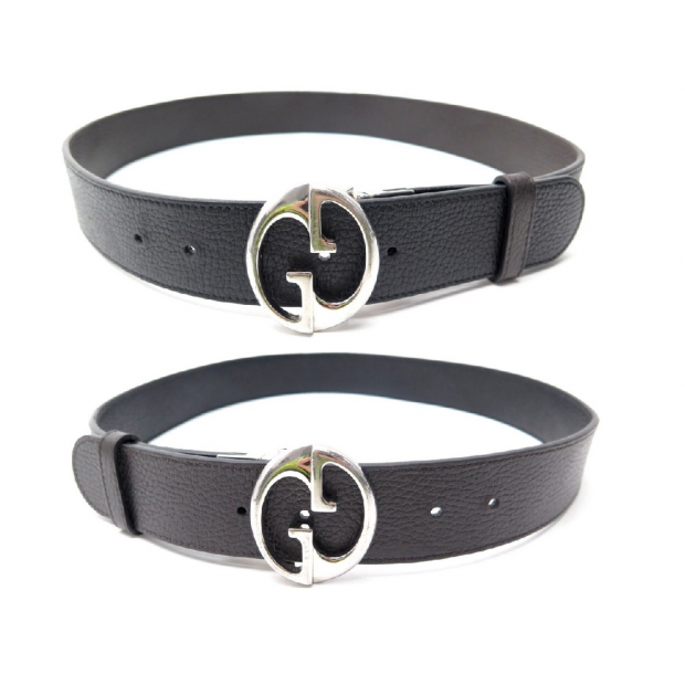 ceinture reversible gucci 449715 en cuir noir et