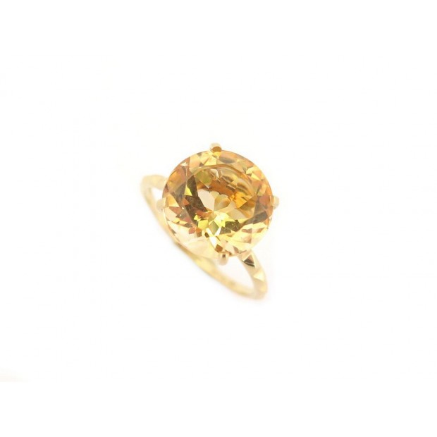 NEUF BAGUE MAUBOUSSIN UN ARC EN CIEL D'AMOUR T54 OR JAUNE 18K CITRINE RING 720€