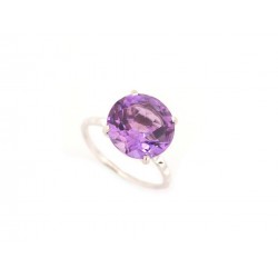 NEUF BAGUE MAUBOUSSIN UN ARC EN CIEL D'AMOUR 54 OR BLANC 18K AMETHYSTE RING 720€