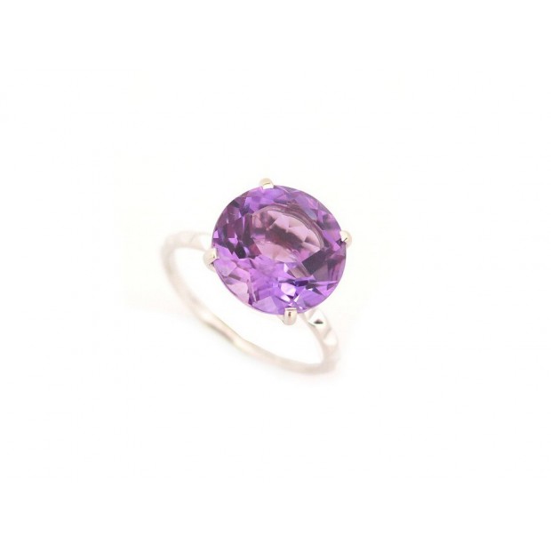 NEUF BAGUE MAUBOUSSIN UN ARC EN CIEL D'AMOUR 54 OR BLANC 18K AMETHYSTE RING 720€