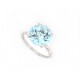 NEUF BAGUE MAUBOUSSIN UN ARC EN CIEL D'AMOUR T54 OR BLANC 18K TOPAZE RING 720€