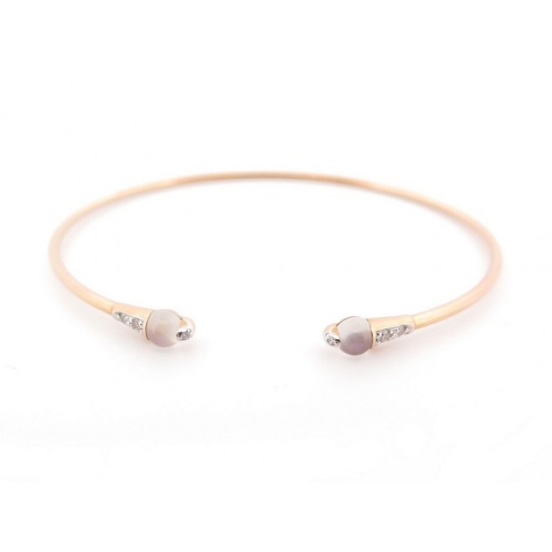 NEUF BRACELET POMELLATO M'AMA NON M'AMA EN OR ROSE 18K ET PIERRE DE LUNE 2300€