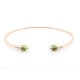 NEUF BRACELET POMELLATO M'AMA NON M'AMA EN OR ROSE 18K & PERIDOT NEW JEWEL 2300€