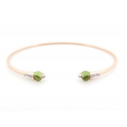 NEUF BRACELET POMELLATO M'AMA NON M'AMA EN OR ROSE 18K & PERIDOT NEW JEWEL 2300€