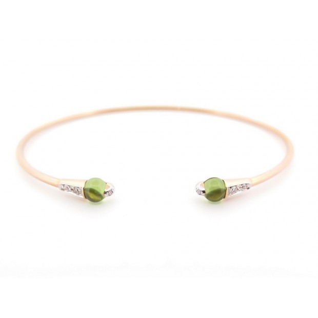 NEUF BRACELET POMELLATO M'AMA NON M'AMA EN OR ROSE 18K & PERIDOT NEW JEWEL 2300€