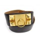 VINTAGE CEINTURE HERMES COLLIER DE CHIEN MEDOR T 70 EN CUIR BOX NOIR BELT 1730€