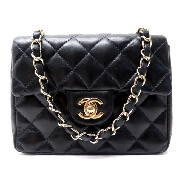 SAC A MAIN CHANEL MINI TIMELESS SQUARE EN CUIR MATELASSE BANDOULIERE PURSE 3800€