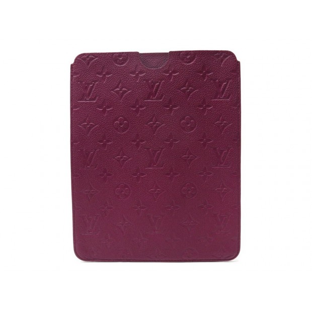 NEUF ETUI IPAD 2 LOUIS VUITTON TABLETTE CUIR MONOGRAM EMPREINTE BORDEAUX CASE