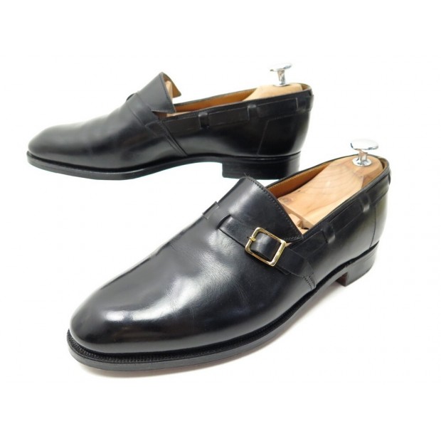 CHAUSSURES JOHN LOBB DICK 7.5E 41.5 MOCASSINS A BOUCLE EN CUIR NOIR SHOES 1675€