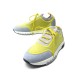 NEUF CHAUSSURES HERMES BASKETS ADDICT 39.5 TOILE & CUIR JAUNE SNEAKERS NEW 670€