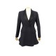 NEUF VESTE LONGUE CHRISTIAN DIOR BLAZER M 38 EN LAINE NOIR NEW JACKET VEST 3500€