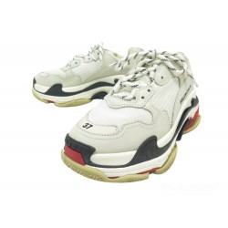 CHAUSSURES BALENCIAGA TRIPLE S 524037 4 37 BASKETS TOILE BLANCHE SNEAKERS 795€